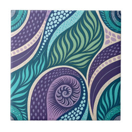 Oceanschelp & Zeewier Mandala Tegeltje