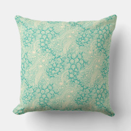 Oceanschelpen Zeegolven Abstract Vintage Patroon Kussen