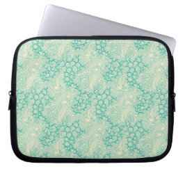 Oceanschelpen Zeegolven Abstract Vintage Patroon Laptop Sleeve