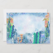 OceanSea Animals Baby Boy Shower Uitnodiging (Achterkant)