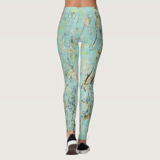oceanside-abstracties leggings (Achterkant)