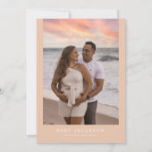 OCEANSIDE Beach Baby aan boord Baby shower Kaart (Achterkant)