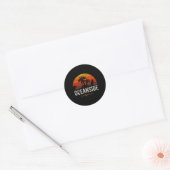 Oceanside Beach California Palms Vacation Surf Sun Ronde Sticker (Envelop)