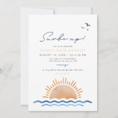 OCEANSIDE Beach Sunset Surf Up Birthday Party in Kaart (Voorkant)