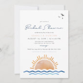 OCEANSIDE Beach Tropical Bridal Shower Invitation Kaart (Voorkant)
