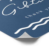 OCEANSIDE Beach Tropical Navy Kaarten & Gifts Sign Poster (Hoek)