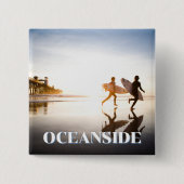 Oceanside Beach Vierkante Button 5,1 Cm (Voorkant)
