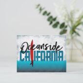 Oceanside Briefkaart California Briefkaart Surfboa (Staand voorkant)