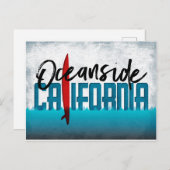 Oceanside Briefkaart California Briefkaart Surfboa (Voorkant / Achterkant)