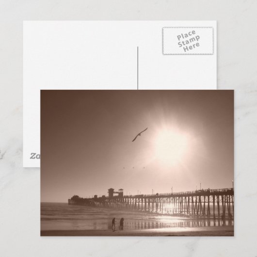 Oceanside, CA Pier Briefkaart (Voorkant / Achterkant)