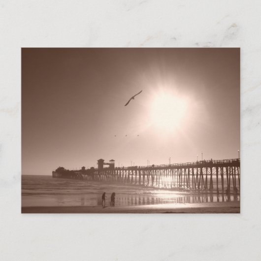 Oceanside, CA Pier Briefkaart (Voorkant)