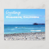 Oceanside California Beach and Pier Briefkaart (Voorkant)