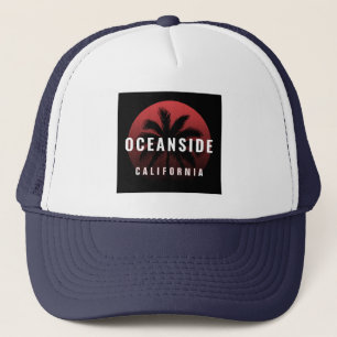 Oceanside California Beach Custom Name Trucker Pet