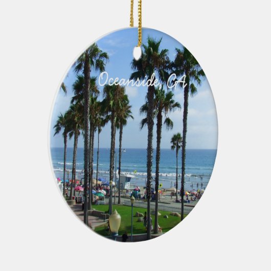 Oceanside California Keramisch Ornament (Rechts)