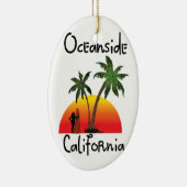 Oceanside California Keramisch Ornament (Rechts)