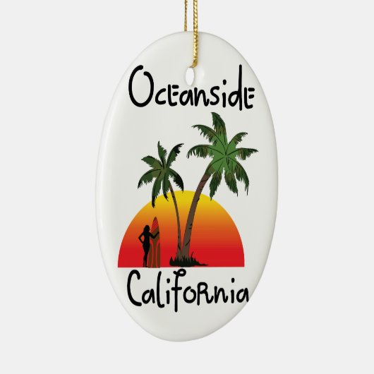 Oceanside California Keramisch Ornament (Rechts)