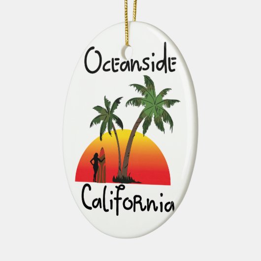 Oceanside California Keramisch Ornament (Links)