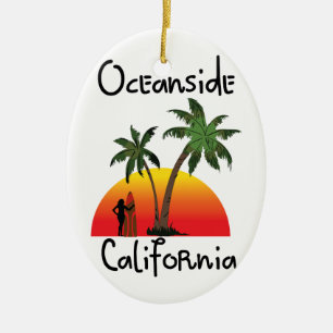 Oceanside California Keramisch Ornament