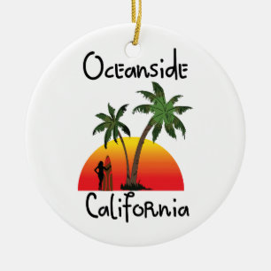Oceanside California Keramisch Ornament