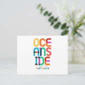 Oceanside California Mid Century, Pop Art, Briefkaart (Staand voorkant)