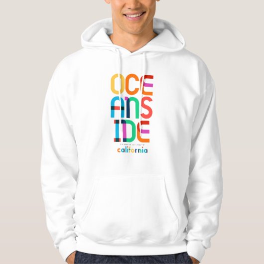 Oceanside California Mid Century, Pop Art, Hoodie (Voorkant)
