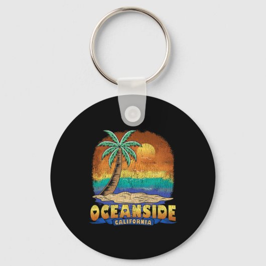 Oceanside California noodlijdend souvenir Sleutelhanger (Voorkant)