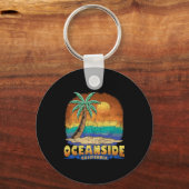 Oceanside California noodlijdend souvenir Sleutelhanger (Voorkant)