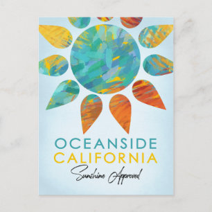 Oceanside California Sunshine Travel Briefkaart