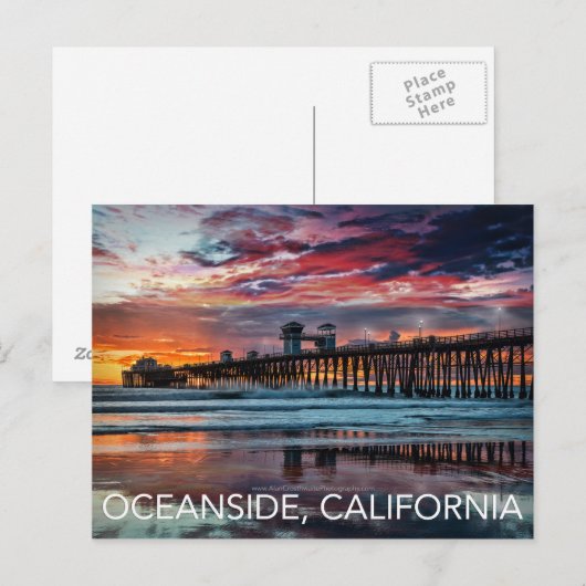 Oceanside, Californië Briefkaart (Voorkant / Achterkant)