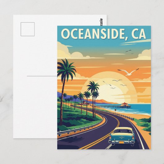  Oceanside Californië reizen Briefkaart (Voorkant / Achterkant)