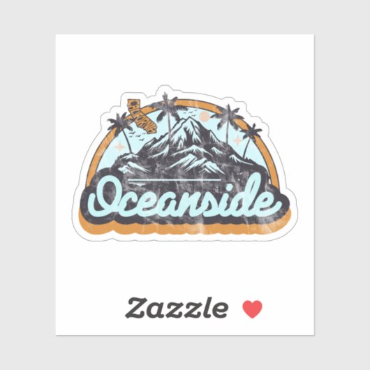 Oceanside, Californië Sticker (Vel)