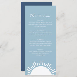 OCEANSIDE Dusty Light Blue Sun Ocean Thmed Menu