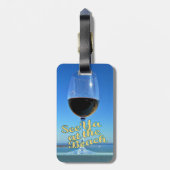 Oceanside Glass of Merlot Bagagelabel (Achterkant verticaal)