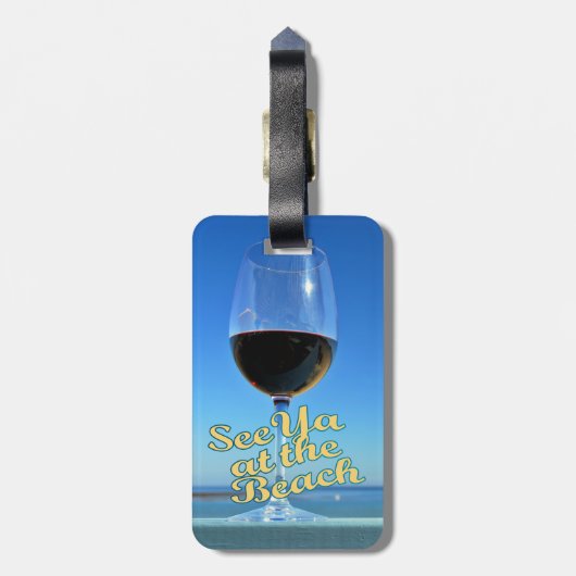 Oceanside Glass of Merlot Bagagelabel (Achterkant verticaal)