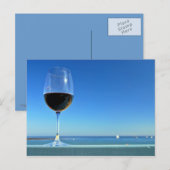 Oceanside Glass of Merlot Briefkaart (Voorkant / Achterkant)