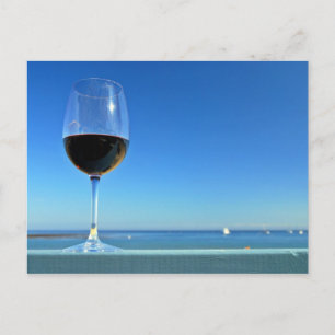 Oceanside Glass of Merlot Briefkaart