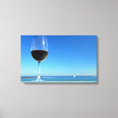 Oceanside Glass of Merlot Canvas Afdruk (Voorkant)