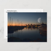 Oceanside Harbour bij de schemering met de maan Briefkaart (Voorkant / Achterkant)