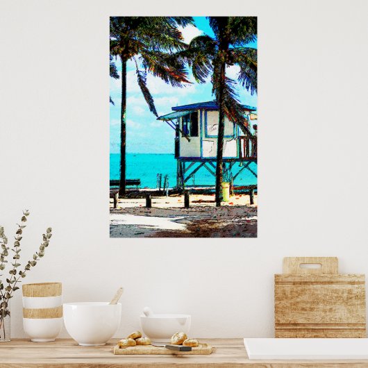 Oceanside Lifeguard Tower Poster (Keuken)