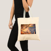 Oceanside Long Beach, CA (Boardwalk, Zand) Tote Bag (Voorkant (product))