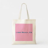 Oceanside Long Beach, CA (Boardwalk, Zand) Tote Bag (Achterkant)