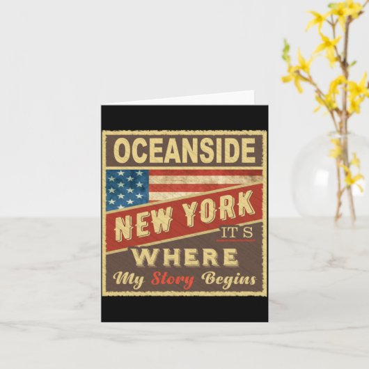 Oceanside Ny Its Where My Story Begins _1 Kaart (Gele Bloem)