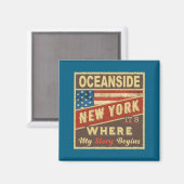 Oceanside Ny Its Where My Story Begins Magneet (Voorkant / Achterkant)