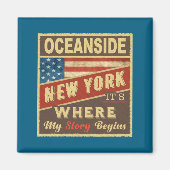 Oceanside Ny Its Where My Story Begins Magneet (Voorkant)