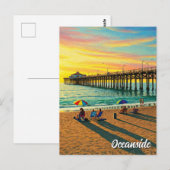Oceanside Pier California Reizen Briefkaart (Voorkant / Achterkant)