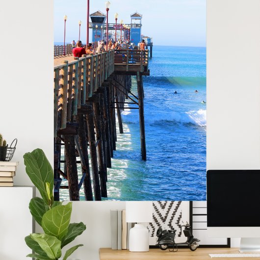 Oceanside Pier, Californië Poster (Thuiskantoor)