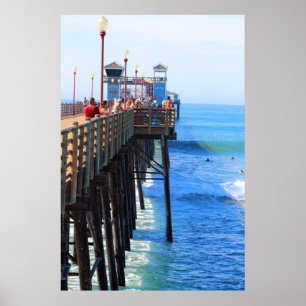 Oceanside Pier, Californië Poster