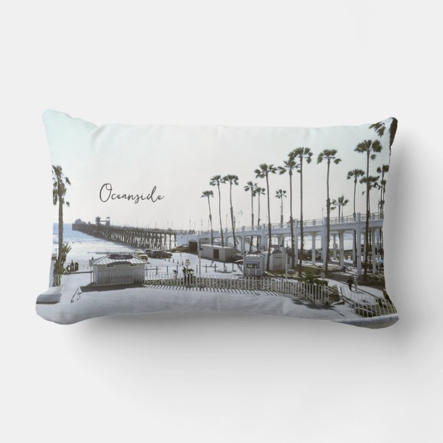 Oceanside Pier Foto Kussen (Voorkant)
