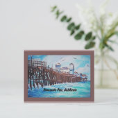 Oceanside Pier Paining Briefkaart (Staand voorkant)