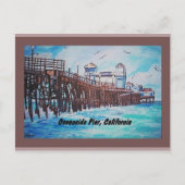 Oceanside Pier Paining Briefkaart (Voorkant)